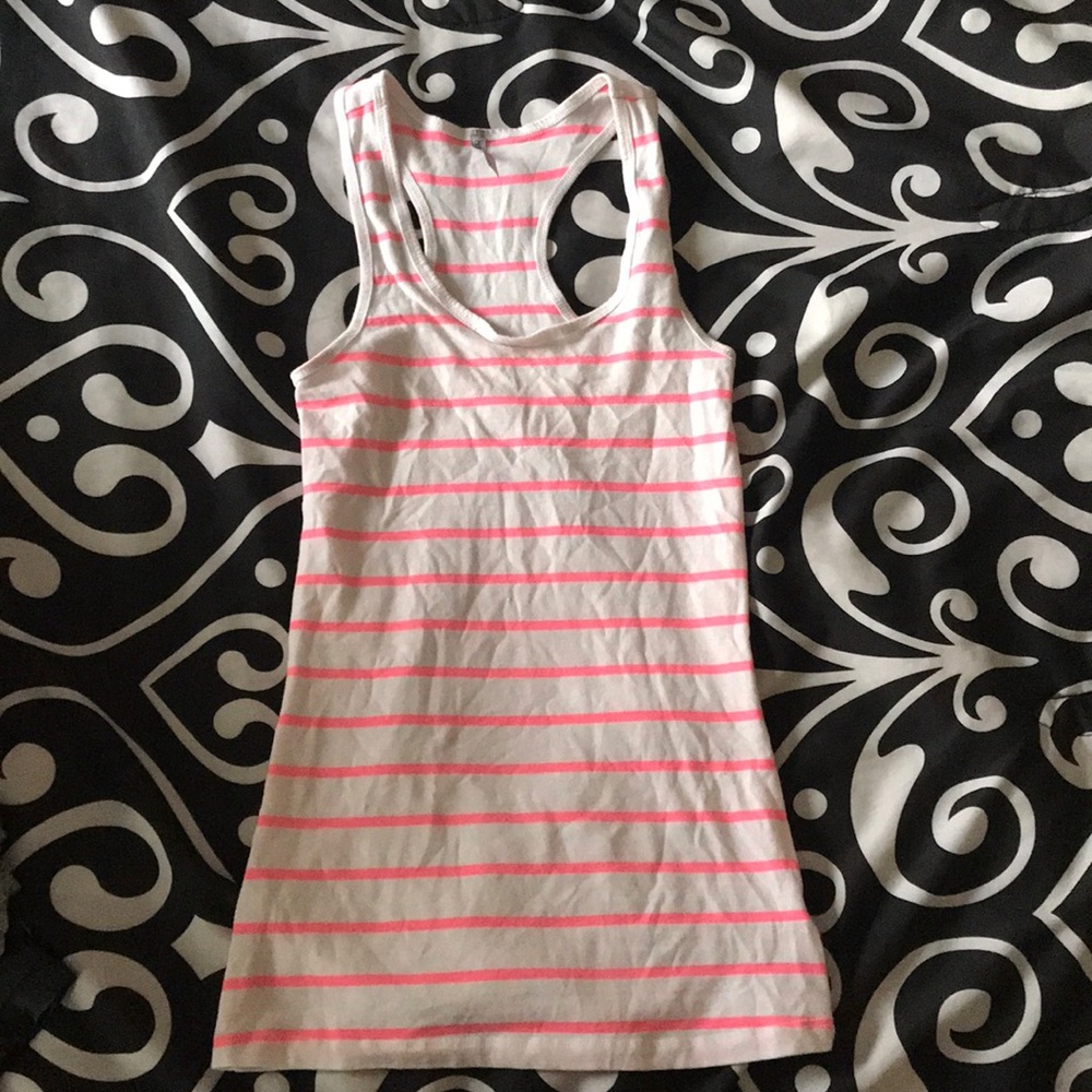 White & pink tank top